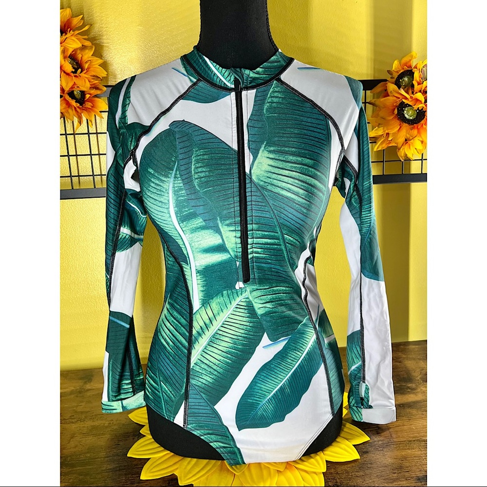 One  Piece Tropical Swim Suit